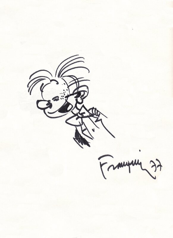 Fantasio par André Franquin - Dédicace