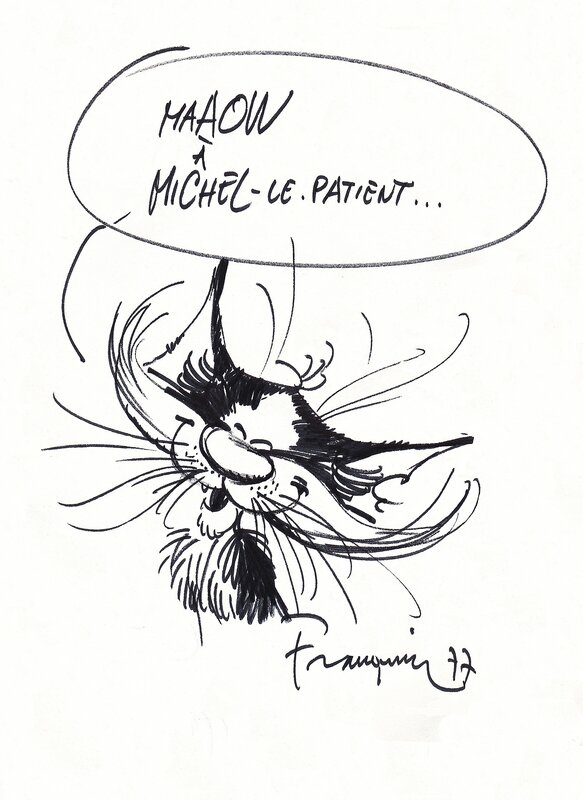 Le chat par André Franquin - Dédicace