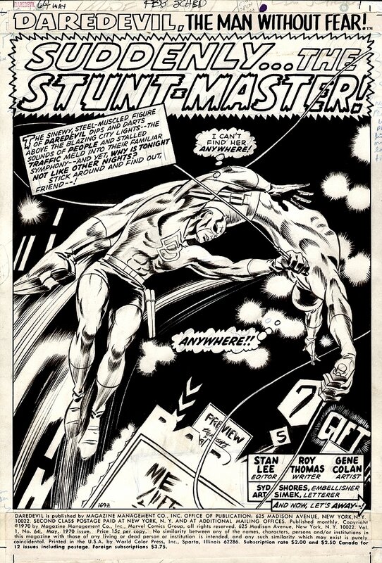 For sale - Daredevil #64 by Gene Colan, Syd Shores - Comic Strip