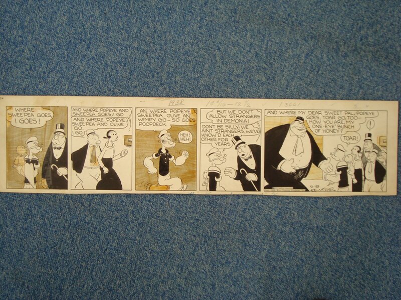 Popeye THIMBLE THEATRE by Elzie Crisler Segar - Comic Strip