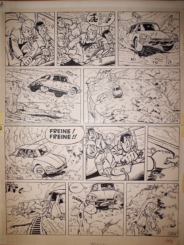 Gos, Maurice Tillieux, Gil Jourdan n° 14, « Gil Jourdan et les Fantômes », planche 23, 1971. - Comic Strip