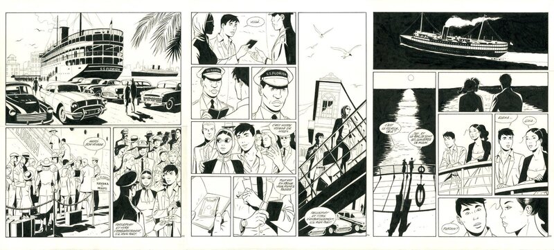 Philippe Berthet, Dominique David, Perico: Tome 1 - planches 33, 34 et 35 - Planche originale