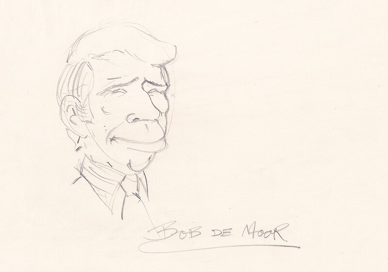 Portrait de Hergé by Bob De Moor - Sketch