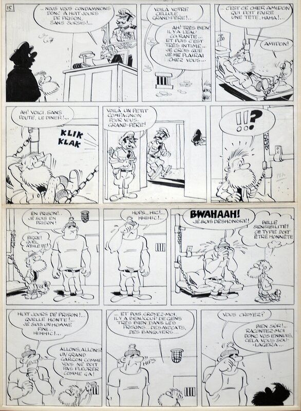 Raymond Macherot, Le père La Houle et Olaf - Planche originale