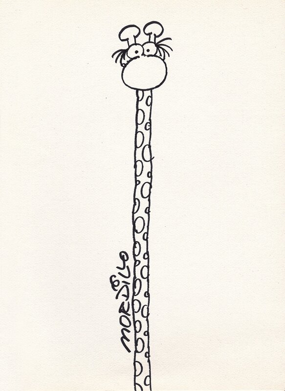 Girafe by Guillermo Mordillo - Sketch