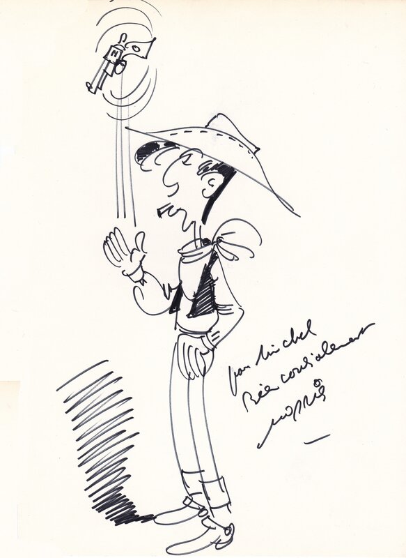 Lucky Luke par Morris - Dédicace