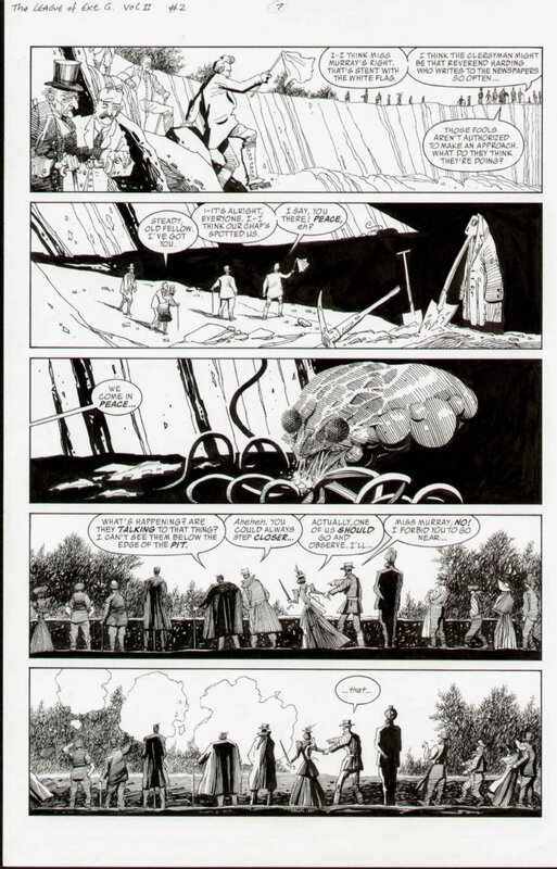 Kevin O'Neill, Alan Moore, Ligue des gentlemen extraordinaires, Volume 2 Issue 2 page 7 - Planche originale