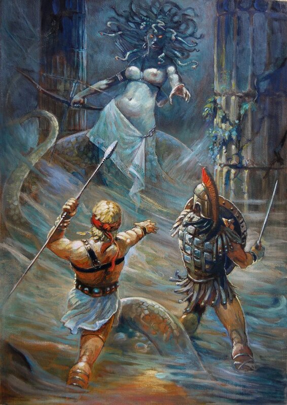 Meduse. by Régis Moulun - Original Illustration