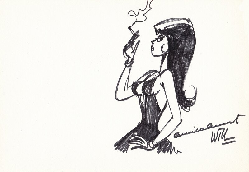 Will, Femme à la cigarette - Dédicace