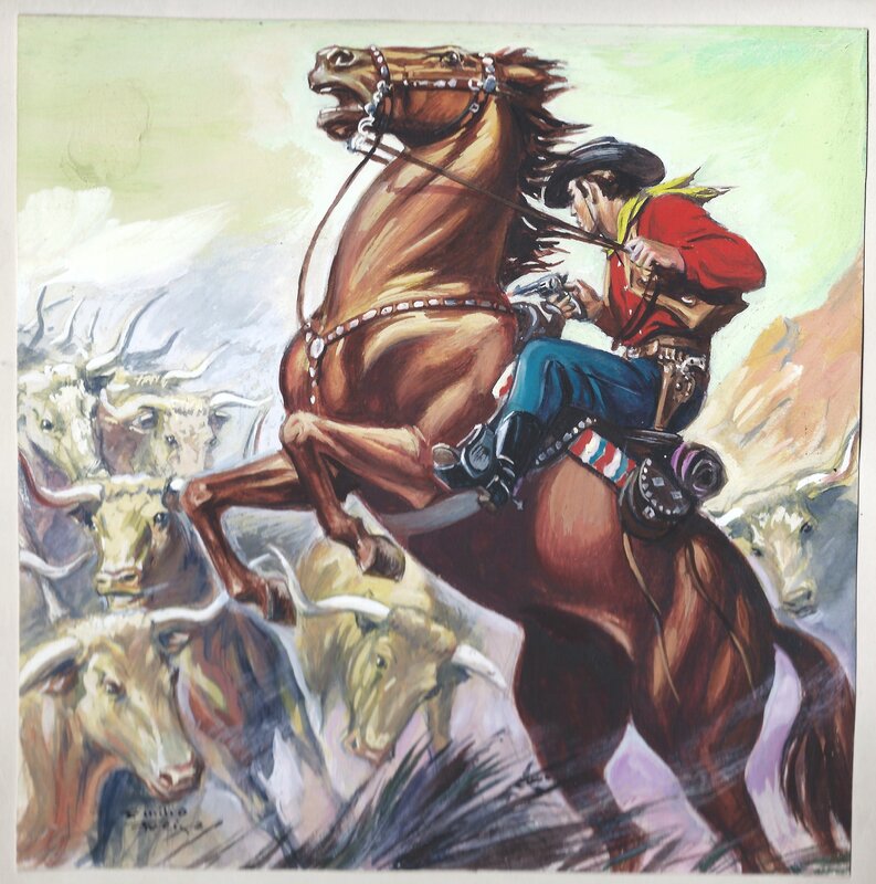 Cheval de l'Ouest par Emilio Freixas, magnifique dessinateur espagnol !! - Original Illustration
