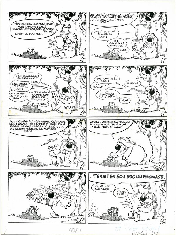 Gag 342 de Cubitus par Dupa - Planche originale