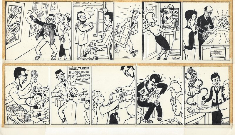 René Bonnet, Deux sourires pour en finir avec ce triste dimanche !! - Comic Strip