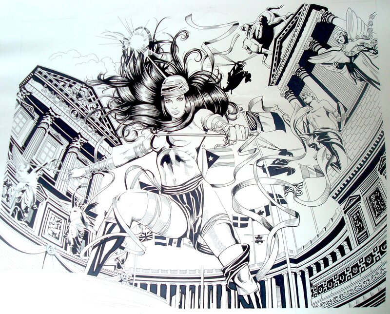 En vente - Elektra par Greg Horn - Planche originale