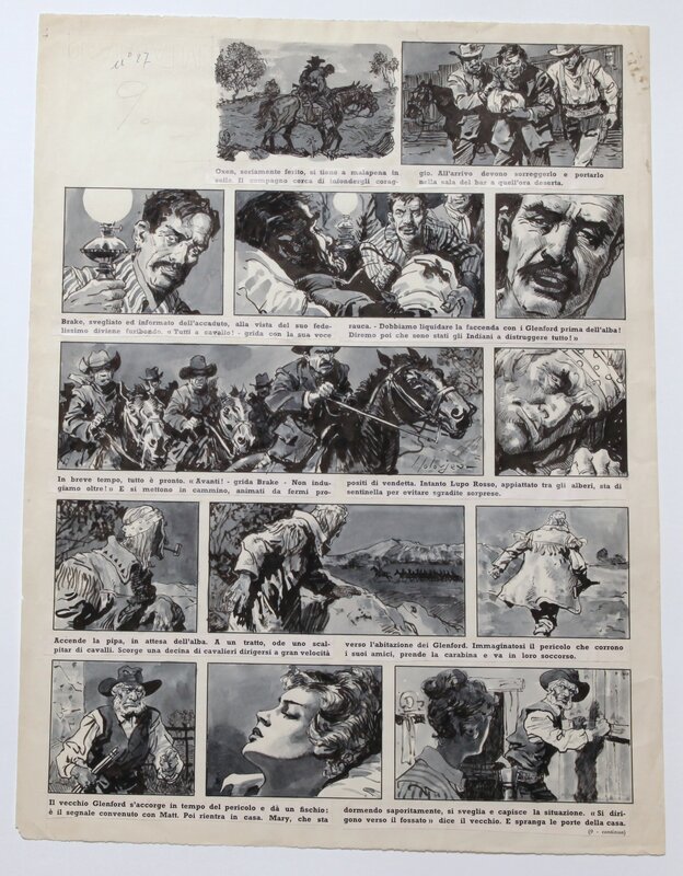 Sergej Solovjev, Western italien paru dans Lo scolaro en 1959 - Planche originale