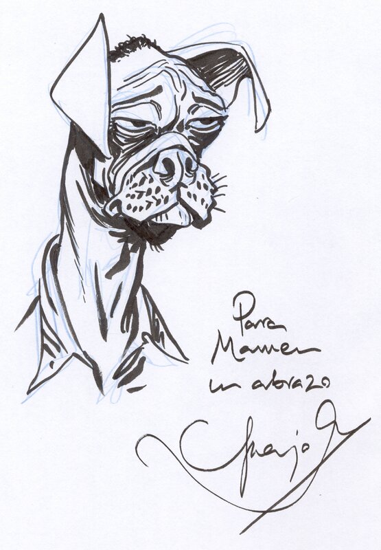 Blacksad, chien. par Juanjo Guarnido - Dédicace