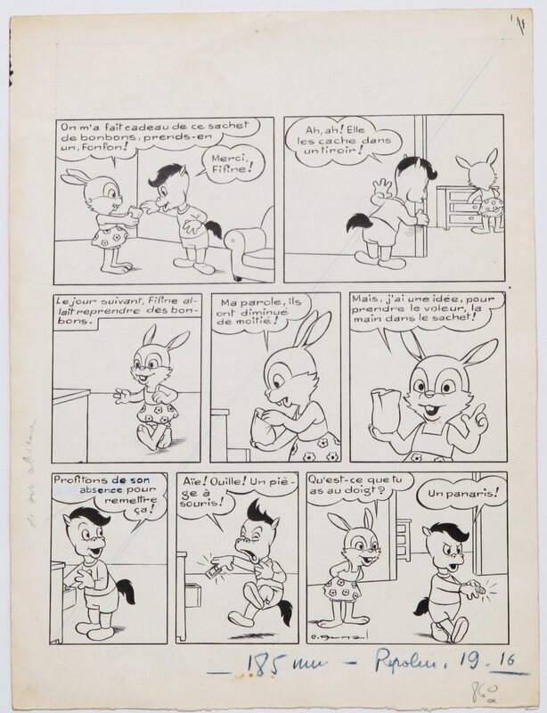 José Cabrero Arnal, Fifine & Fonfon jouent à pince-mi pince moi - Pipolin numéro 19 - Avril 1959 - Comic Strip