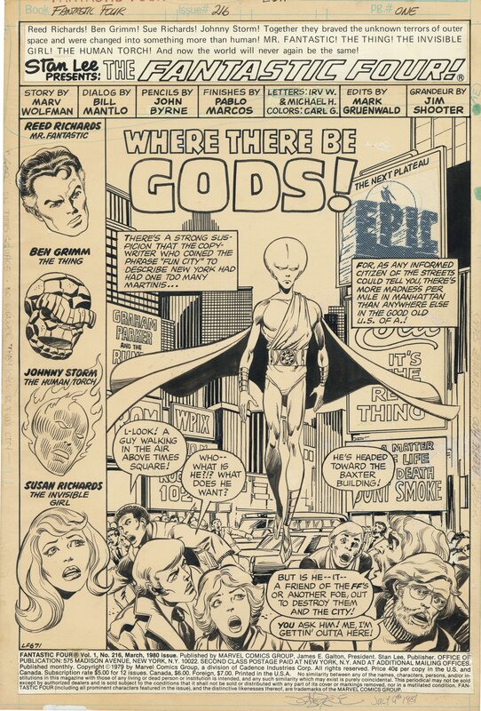 John Byrne, Pablo Marcos, John Byrne - Fantastic Four #216 p 1 - Comic Strip