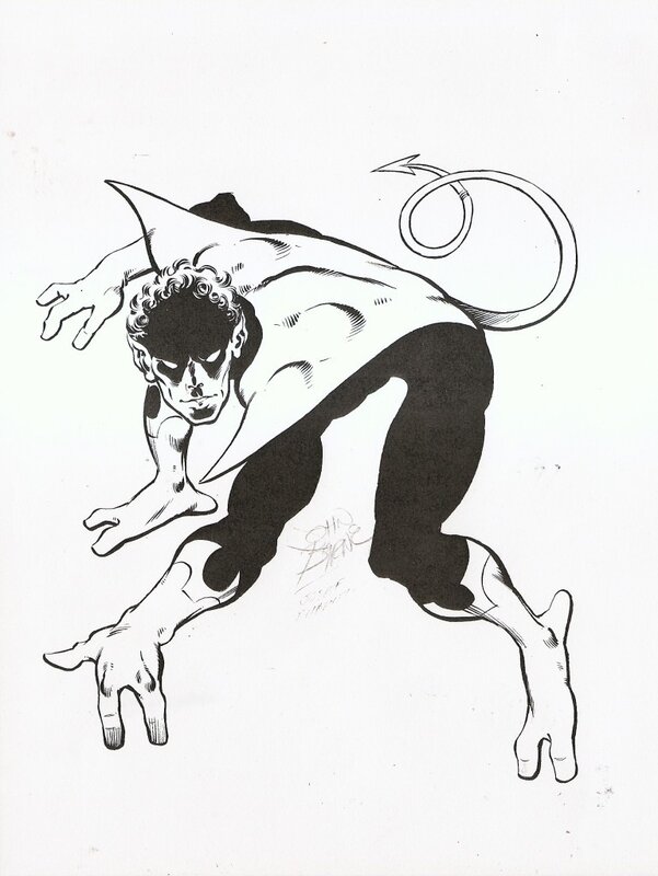 John Byrne, Joe Rubinstein, John Byrne - Nightcrawler pinup - Comic Strip