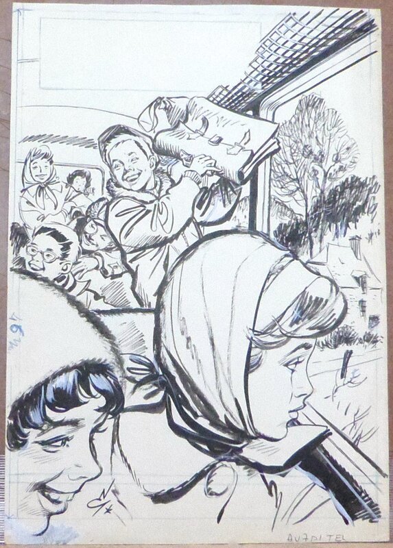 Noël Gloesner, Couverture Âmes Vaillantes (1961) - Comic Strip