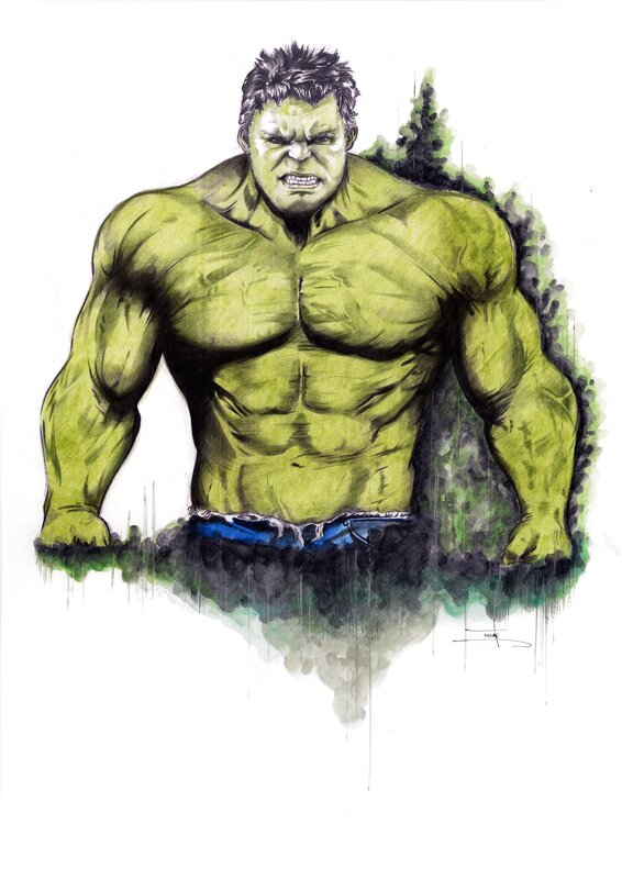Hulk par Tom Chanth - Illustration originale