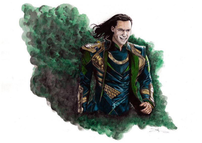 Loki par Tom Chanth - Illustration originale