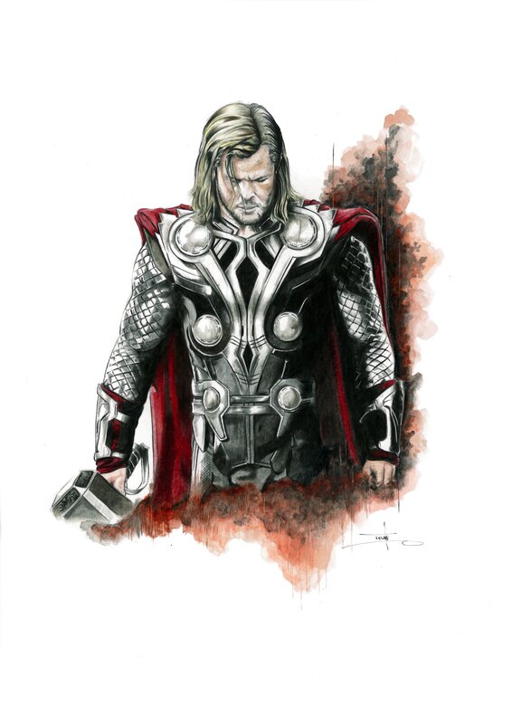 Thor par Tom Chanth - Illustration originale