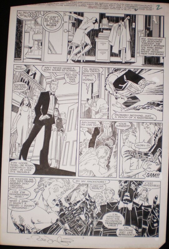 New Mutants 53 par Rick Leonardi, Chris Claremont - Planche originale