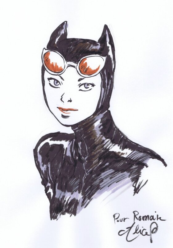 Catwoman par Picard - Dédicace