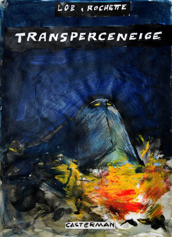 En vente - Jean-Marc Rochette, A VENDRE Transperceneige, maquette de couverture alternative - Couverture originale