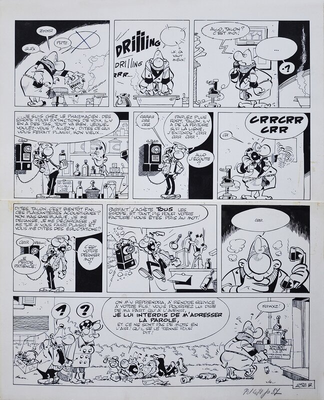 Greg, Achille Talon, Cassant commentaire.... B - Comic Strip