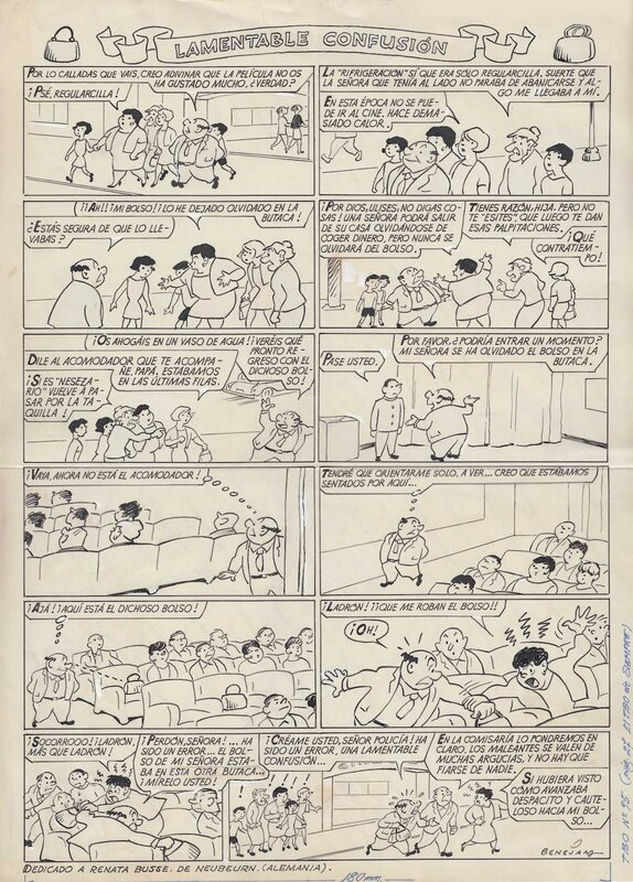 Marino Benejam, La Familia Ulises, Lamentable Confusión. - Comic Strip