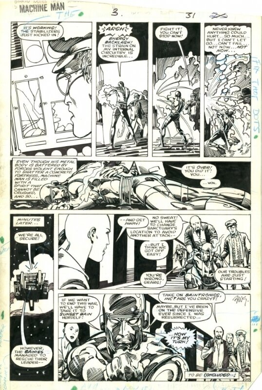 Barry Windsor-Smith, Barry Windsor Smith Machine Man - Comic Strip