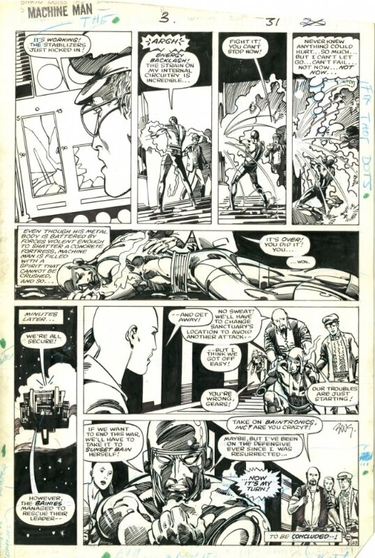 Barry Windsor-Smith, Barry Windsor Smith Machine Man - Planche originale