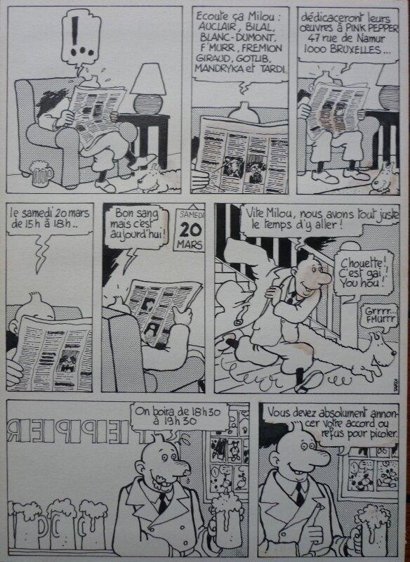 Hommage à Tintin / Invitation Pepperland / Tardi - Comic Strip