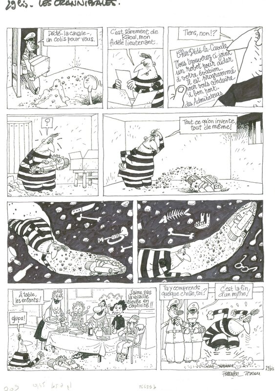 Les cranibales par Jean-Claude Fournier - Planche originale