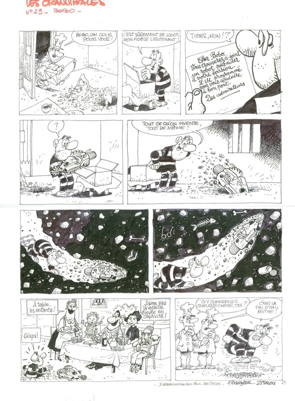 Les cranibales par Jean-Claude Fournier - Planche originale