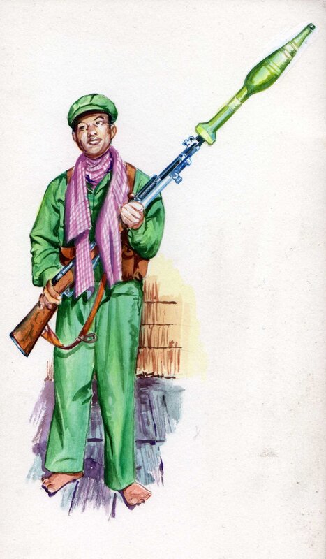 Pierre Le Goff, Khmer rouge. Illustration parue dans un hors-série de Libération - Illustration originale