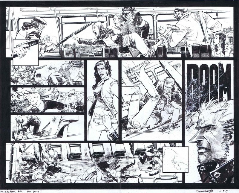 Sean Murphy, Hellblazer City Of Demons #4 Pg 16-17 - Planche originale