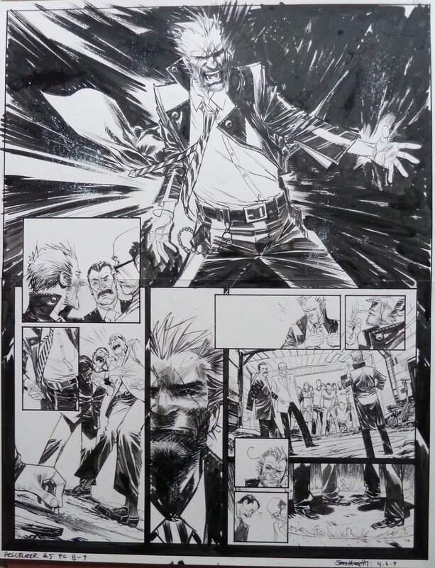 Sean Murphy, Hellblazer City Of demons #5 Pg 8-9 - Planche originale