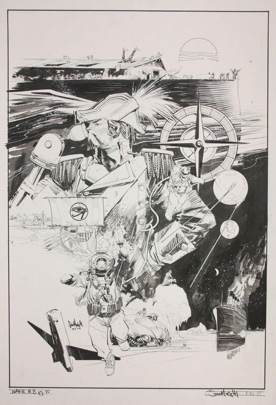 The Wake #8 Pg 10 par Sean Murphy - Planche originale