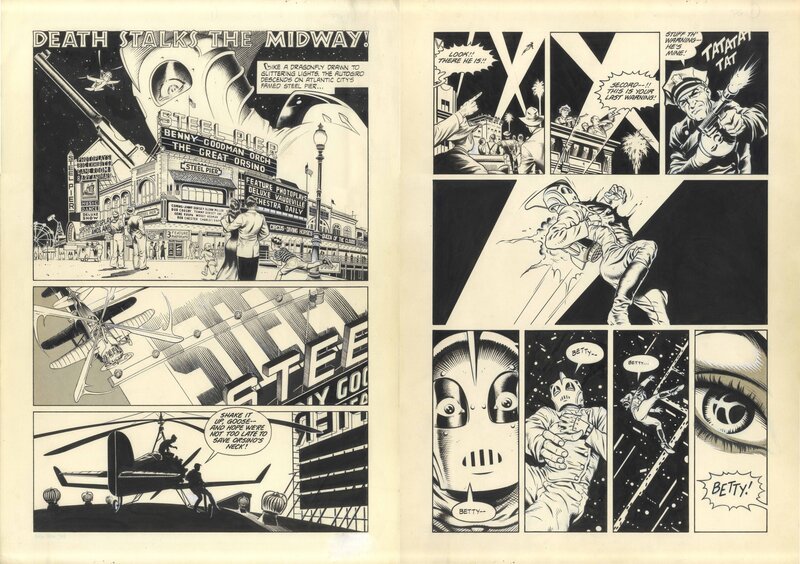 Dave Stevens, The Rocketeer, Volume 2, Cliff's New York Adventure - Planche originale