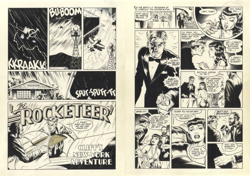Dave Stevens, The Rocketeer, Volume 2, Cliff's New York Adventure - Planche originale