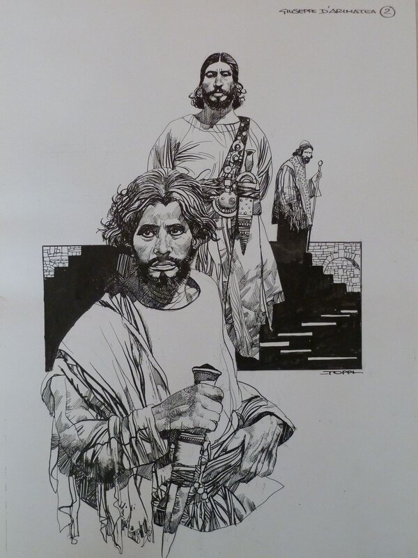 Sergio Toppi, Bible Joseph d'Arimathie - Planche originale