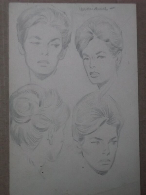 Têtes de femmes by Raymond Poïvet - Original art