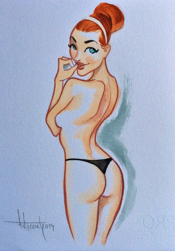 Pin Up by Fernando Vicente - Original Illustration