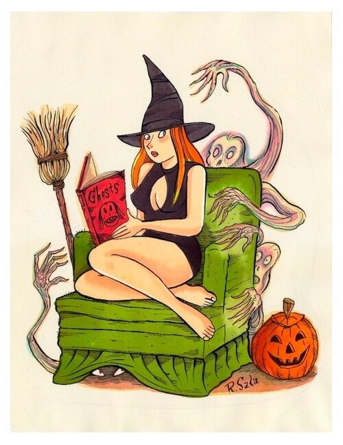 Pretty Spooky par Richard Sala - Illustration originale