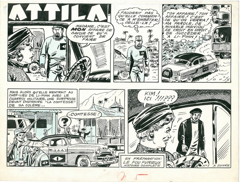 Attila par Fernand Cheneval - Planche originale