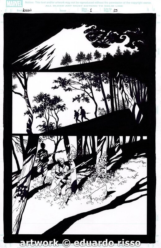 Eduardo Risso, Brian K. Vaughan, Wolverine: Logan #1 Pg.13 - Planche originale