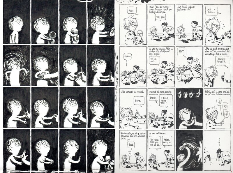 Joseph Lambert, Annie Sullivan et Helen Keller - Comic Strip