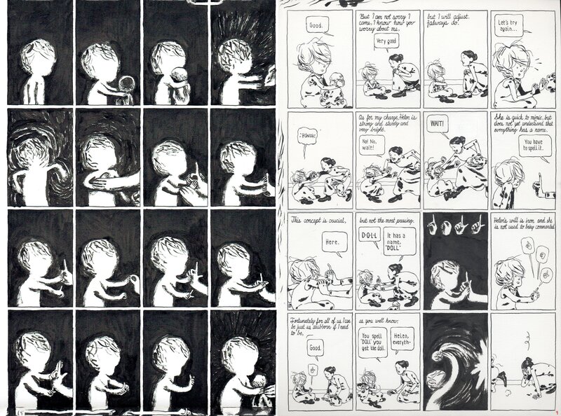 Joseph Lambert, Annie Sullivan et Helen Keller - Planche originale